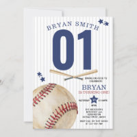 Vintage Swing On Over Baseball Party 1st Birthday