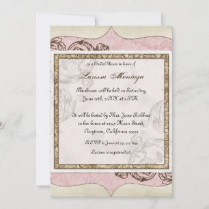 Vintage Swirl Etchings - Bridal Shower Invitation