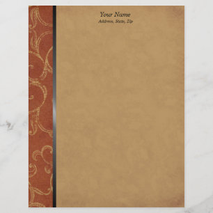 Vintage Swirl-Orange Letterhead Design