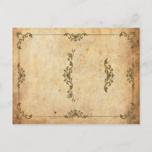 Vintage Swirl Wedding Reception Table Number Postcard