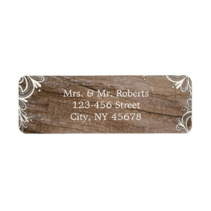 vintage swirls barn wood  lace country wedding