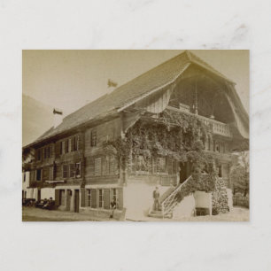 Vintage, Swiss Chalet at Interlaken, 1890 Postcard