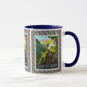 Vintage Swiss design, Dalat Cog Railway Mug