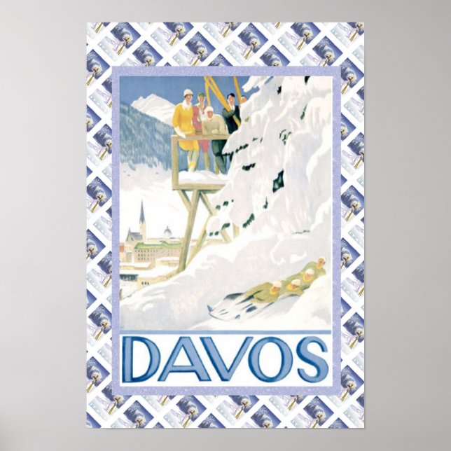 Vintage Swiss Poster Davos (Front)