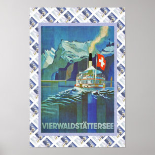 Vintage Swiss Poster Vierwaldstattersee