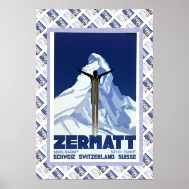 Vintage Swiss Poster Zermatt (Front)