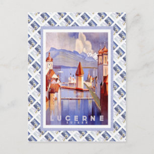 Vintage Swiss Railway Luzern Suisse Postcard