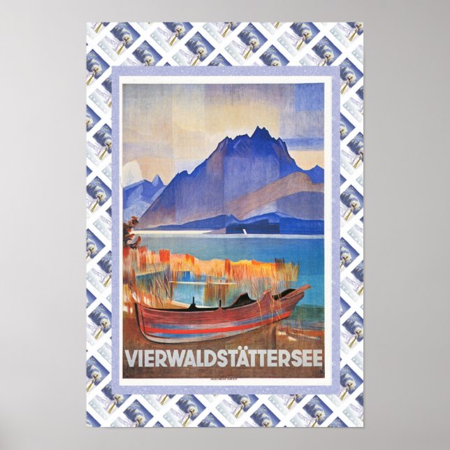 Vintage Swiss Railway Vierwaldstattersee Poster (Front)
