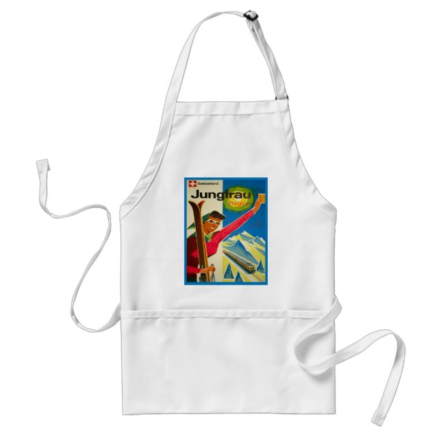 Vintage Swiss Ski, Jungfrau Standard Apron (Front)