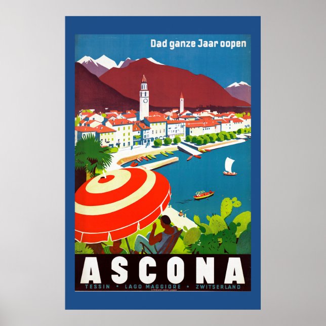 Vintage Swiss Travel Poster (Front)