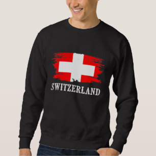 Vintage Switzerland Flag I Love Switzerland Sweatshirt