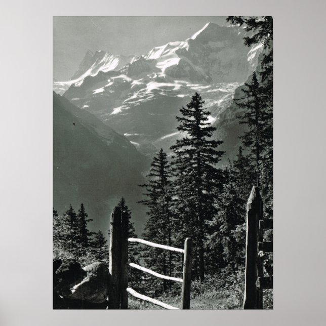 Vintage Switzerland, Jungfrau range Poster (Front)