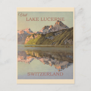 Vintage Switzerland Lake Lucerne Swiss Travel Postcard