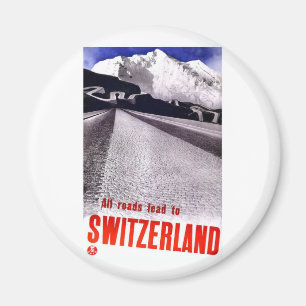 Vintage Switzerland Roads Magnet