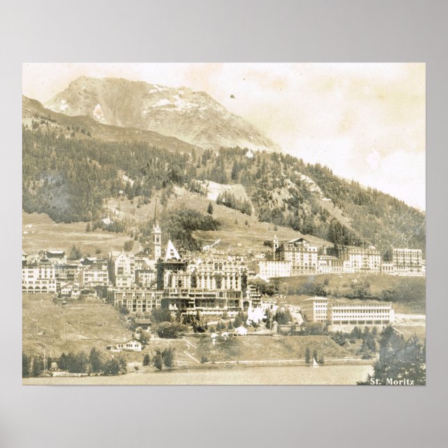 Vintage Switzerland, St Moritz 1906 Poster (Front)