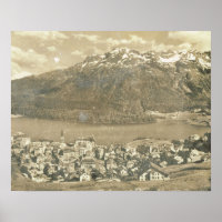 Vintage Switzerland, St Moritz and lake 1906