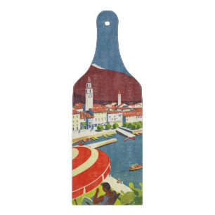 Vintage Switzerland Travel Advert Art Cutting Board