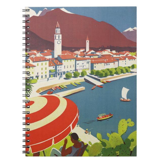 Vintage Switzerland Travel Advert Art Notebook (Front)