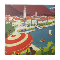 Vintage Switzerland Travel Advert Art