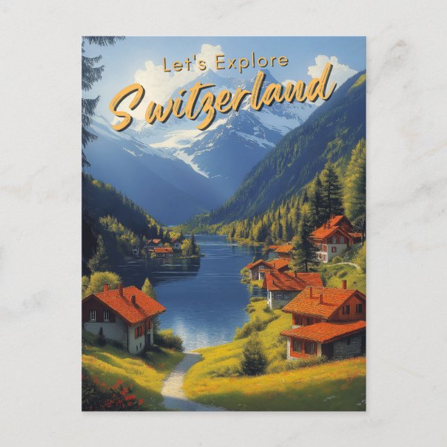 Vintage Switzerland Travel  Postcard (Front)