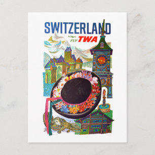 Vintage Switzerland Travel Postcard