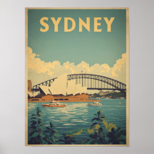 Vintage Sydney Travel Poster
