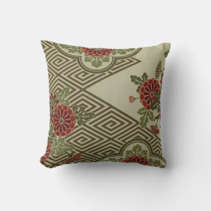 Vintage Symmetrical Floral Pattern Pillow