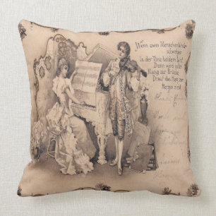 Vintage Symphony Decorative Pillow