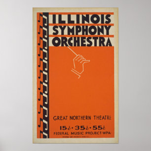 Vintage Symphony Orchestra Poster