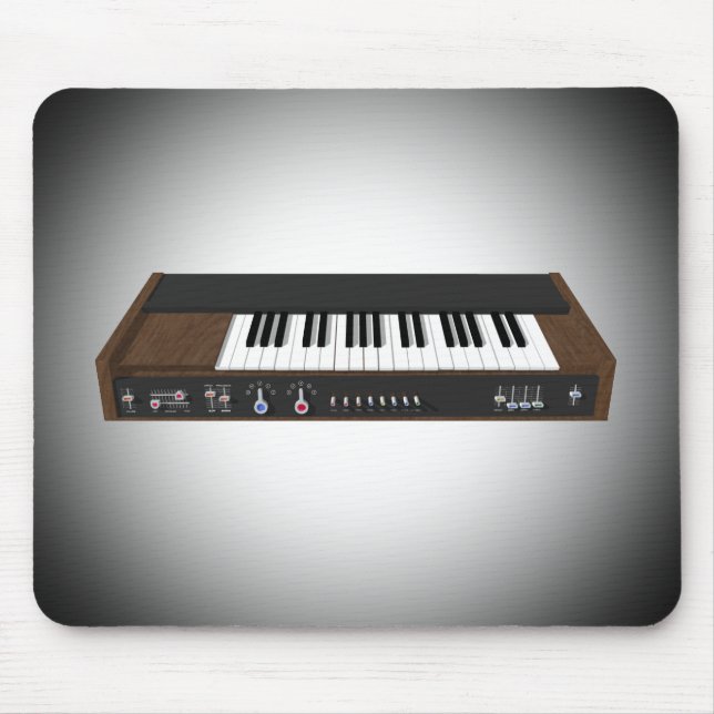Vintage Synthesizer: 3D Model: Mousepad (Front)