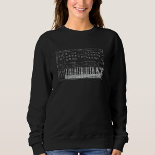 Vintage Synthesizer Doodle u2013 Analogue Design f Sweatshirt