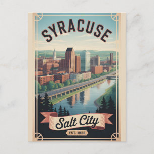 Vintage Syracuse New York Retro Travel Holiday Postcard