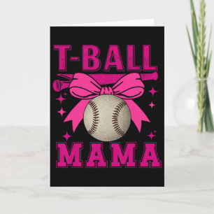 Vintage T-ll Mama Softll Mom Bow Print Mothers Day Card