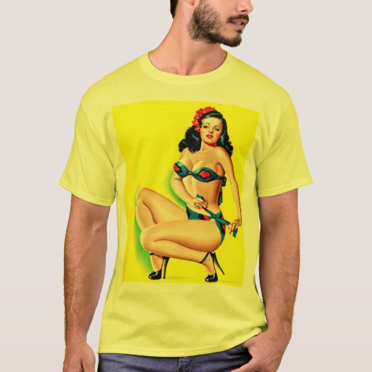 VINTAGE T SHIRT,VINTAGE PIN UP GIRL T-Shirt