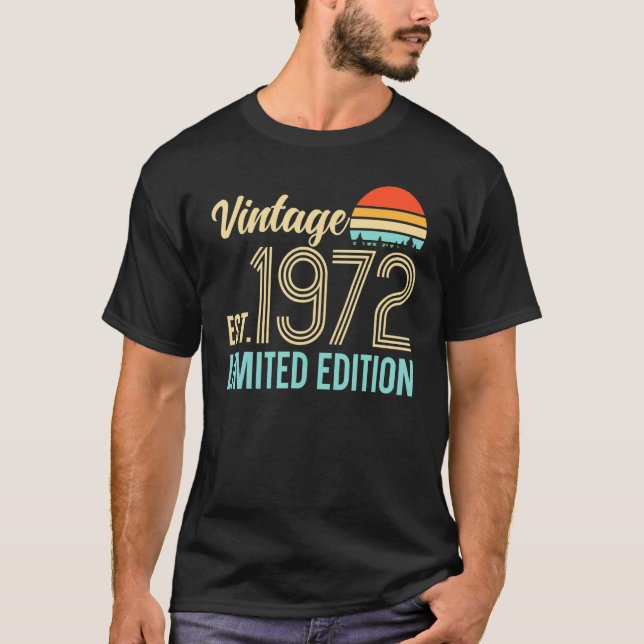 Vintage T Shirts Established In 1972 (Front)