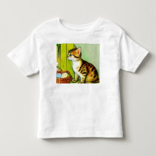 Vintage Tabby Cat Illustration Toddler T-Shirt