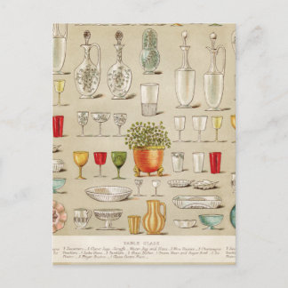 Vintage Table Glass Novelty Postcard