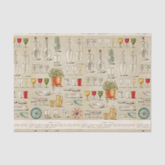 Vintage Table Glass Novelty Tissue Paper