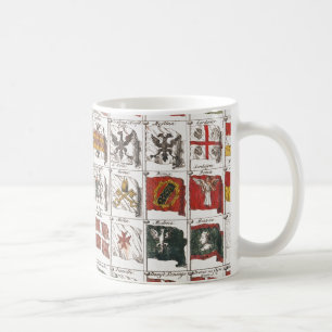 Vintage Table of Sea Flags, Aesthetic Print Coffee Mug