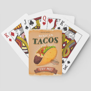 Vintage Taco Ad Playing Cards