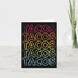 Vintage Tacos Retro Design Cinco De Mayo Gifts Tee Card