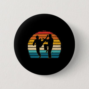 Vintage Taekwondo Korean Martial Arts Kickboxing R 6 Cm Round Badge