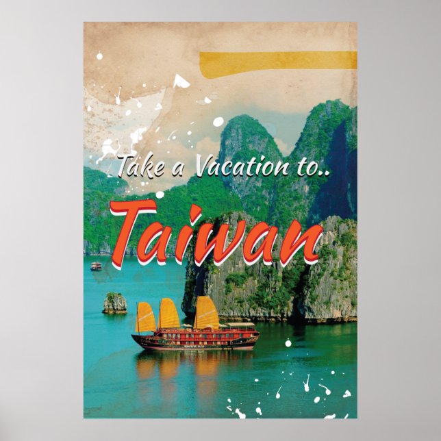 Vintage Taiwan Travel Poster (Front)