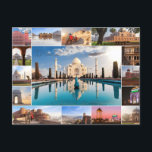 Vintage Taj Mahal, India Travel watercolor retro Postcard<br><div class="desc">vintage,  retro,  travel,  modern,  watercolor,  classic,  New Delhi,  India,  tourism,  Taj Mahal, </div>