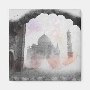 Vintage Taj Mahal Magnet – Agra India Travel