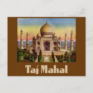 Vintage Taj Mahal Postcard