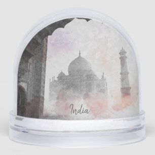 Vintage Taj Mahal Snow Globe – Retro India Travel