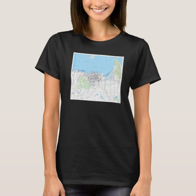 Vintage Takamatsu Japan Map 1945 T-Shirt (Front)