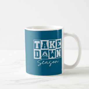 Vintage Take Down Season Wrestling Men Women Kids  Coffee Mug