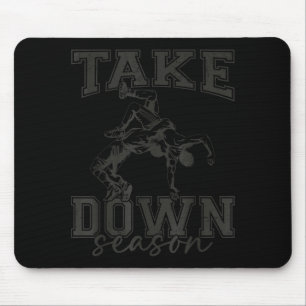 Vintage Take Down Season Wrestling Men Women Kids  Mouse Mat